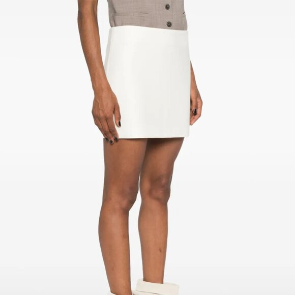 P.A.R.O.S.H. Dart Detail Winter Wool Mini Skirt - Picture 5 of 11